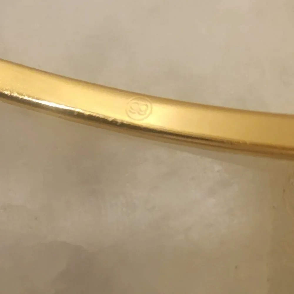 NWT Gorjana Rose Quartz 14Kt Gold Bracelet Bangle Cuff Dainty Ethereal Coquette - Picture 5 of 5